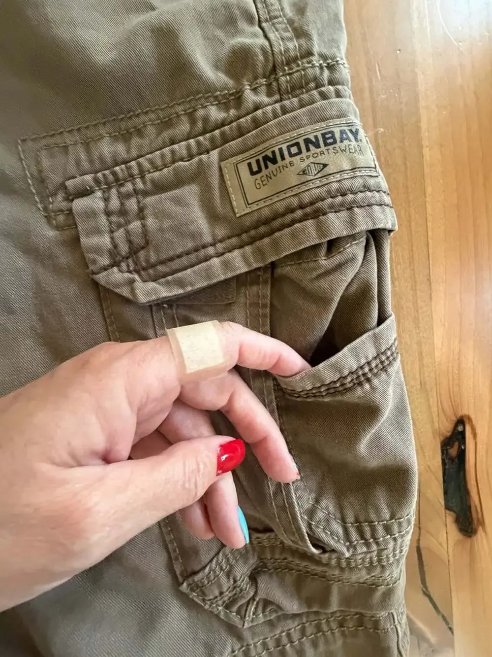 Pair of UNIONBAY Men's Cargo Shorts with Included Belts 36